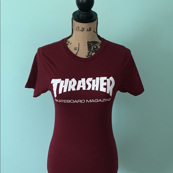 Womens Xs Maroon Thrasher Tshirt 